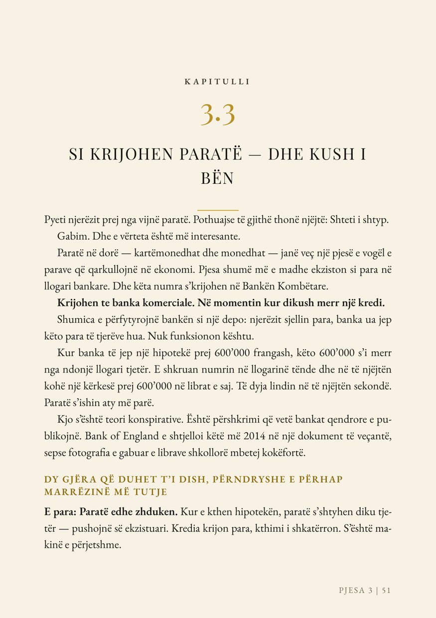 Faqe libri: kapitulli 3.3, Si krijohen paratë
