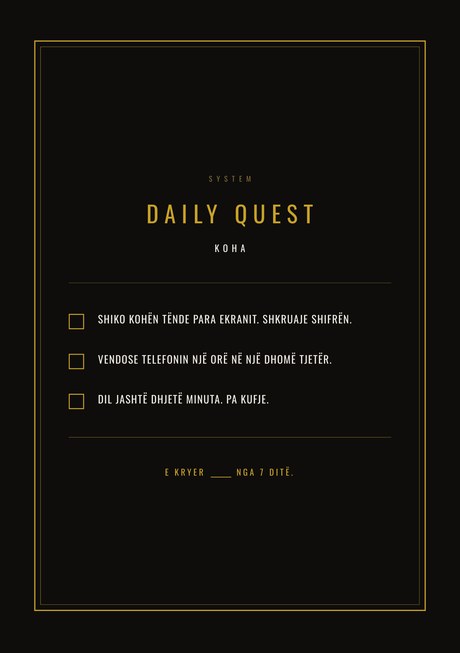 Faqe libri: Daily Quest me tri detyra